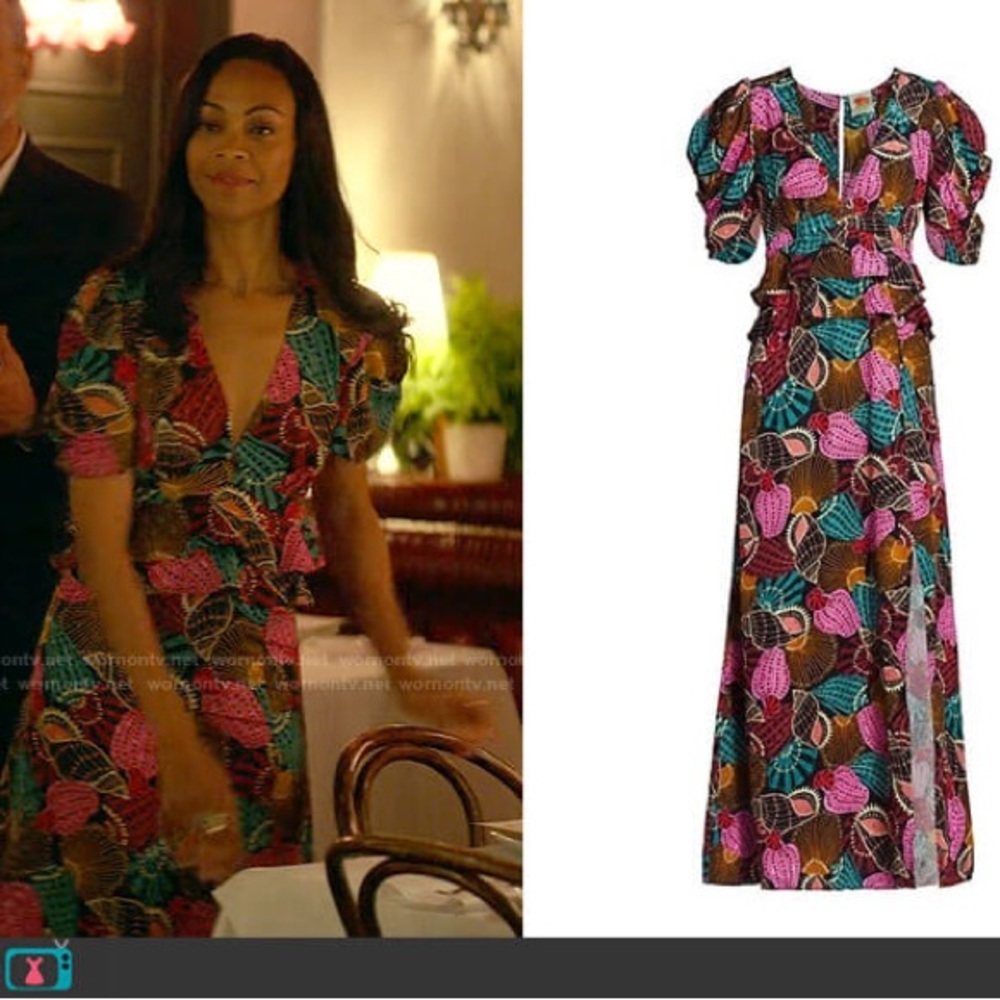 Farm Rio Shell Mix Midi Dress - Picture 11 of 11